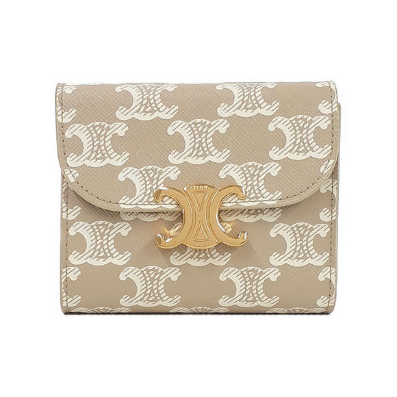 Celine Small Triomphe Flap Tri-Fold Short Wallet - Picture 1 of 5